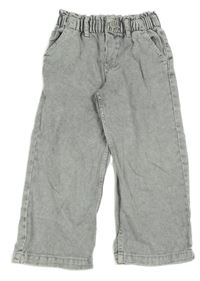 Šedé paper bag wide leg rifle H&M