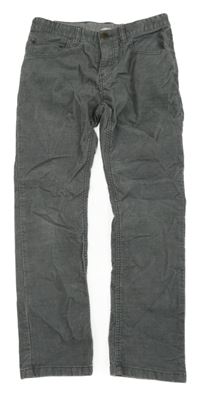 Šedé manšestrové kalhoty H&M
