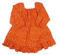 Červené lehké květované šaty Primark