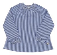 Modro-bílé pruhované triko Topolino
