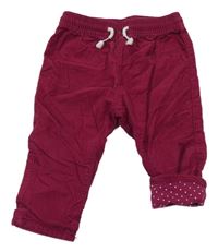 Vínové podšité manšestráky H&M