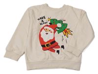 Smetanová mikina se Santou H&M