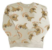 Béžová mikina s dinosaury H&M
