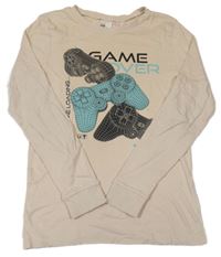 Béžové triko s joysticky H&M