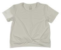 Smetanové sportovní crop tričko H&M