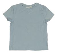 Šedo-modré žebrované crop tričko H&M