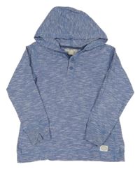 Modré melírované triko s kapucí H&M