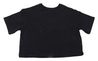 Černé crop tričko H&M