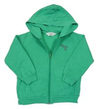 Zelená propínací mikina s dinosaurem a kapucí H&M