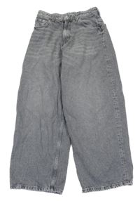 Šedé super baggy rifle H&M