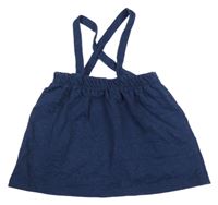 Tmavomodrá tepláková laclová sukně H&M