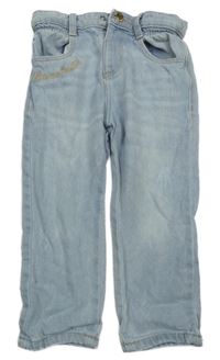 Světlemodré riflové kraťasy se srdíčky RIVER ISLAND