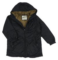 Černá zeteplená šusťáková bunda s kapucí Zara