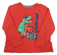 Červené triko s dinosaurem Primark