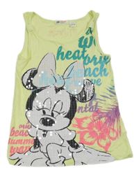 Citronový top s Minnie s flitry H&M