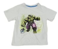 Bílé tričko s Hulkem Marvel