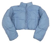 Světlemodrá šusťáková zimní crop bunda Primark