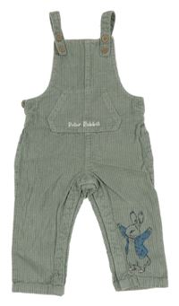 Zelené manšestrové laclové kalhoty s králíkem Peter Rabbit 
