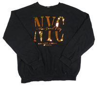 Černá mikina s nápisem H&M