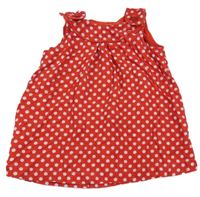 Červené manšestrové puntíkaté šaty H&M