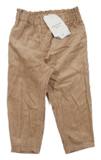 Nové - Béžové manšestrové kalhoty H&M