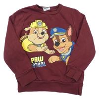 Tmavovínová mikina s PAW PATROL - Chase a Rubble C&A