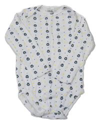 Bílo-modro-žluté body s medvídky 