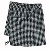 Dámská černo-bílá vzorovaná sukně se sponou Shein 