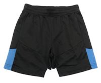 Černo-světlemodré sportovní kraťasy 