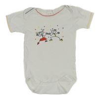 Bílé body s postavami Bubbles