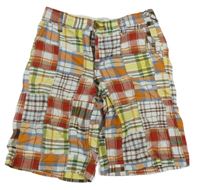 Barevné kostkované plátěné kraťas s kapsami Old Navy