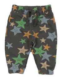 Tmavošedé tepláky s hvězdičkami se smajlíky PRIMARK