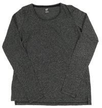 Tmavošedé melírované triko H&M