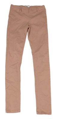 Růžové plátěné elastické skinny kalhoty Name it