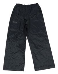Černé šusťákové nepromokavé kalhoty s logem Regatta