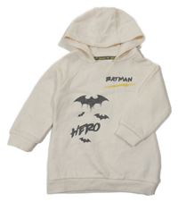 Smetanová mikina s netopýry a kapucí - Batman 