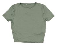 Khaki crop tričko FB SISTER