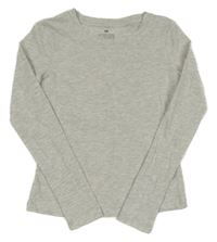 Šedé melírované crop triko H&M