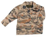 Světlerůžovo-šedá army riflová košilová bunda Next
