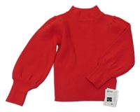 Nové - červený žebrovaný úpletový rolák St. Bernard