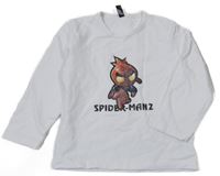Bílé mikinotriko se Spidermanem