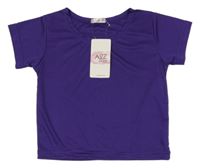 Nové - fialové sportovní crop tričko 