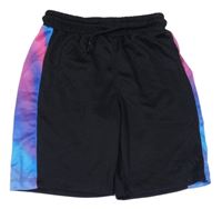 Černo-modro-růžové sportovní kraťasy Next