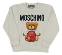 Bílá mikina s medvídkem - Moschino 