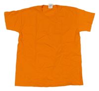 Oranžové tričko s nápisem na zádech Fruit of the Loom