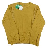 Nové - Tmavě hořčicová mikina s madeirou Zeeman