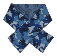 Tmavomodro-modrá army pletená šála Primark