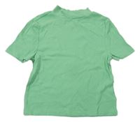Zelené žebrované crop tričko Tom Tailor