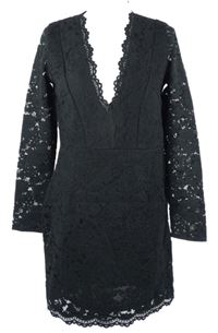 Dámské černé krajkové šaty H&M