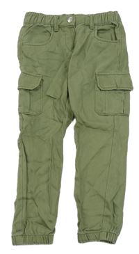 Khaki cargo cuff kalhoty Topolino
